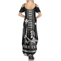 Personalised Hawaii Happy King Kamehameha Day Family Matching Summer Maxi Dress and Hawaiian Shirt Kakau Pattern LT05 - Polynesian Pride