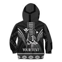 Personalised Hawaii Happy King Kamehameha Day Kid Hoodie Kakau Pattern