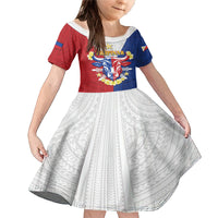 Personalised Philippines Independence Day Family Matching Mermaid Dress and Hawaiian Shirt Maligayang Araw ng Kalayaan Filipino Carabao LT05 Daughter's Dress Red - Polynesian Pride