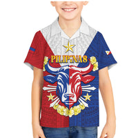 Personalised Philippines Independence Day Family Matching Mermaid Dress and Hawaiian Shirt Maligayang Araw ng Kalayaan Filipino Carabao LT05 Son's Shirt Red - Polynesian Pride