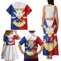 Personalised Philippines Independence Day Family Matching Tank Maxi Dress and Hawaiian Shirt Maligayang Araw ng Kalayaan Filipino Carabao LT05 - Polynesian Pride