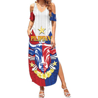 Personalised Philippines Independence Day Summer Maxi Dress Maligayang Araw ng Kalayaan Filipino Carabao LT05 Women Red - Polynesian Pride
