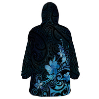 Matariki New Zealand Wearable Blanket Hoodie Maori Pattern Blue Galaxy LT05 - Polynesian Pride