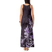 Matariki New Zealand Tank Maxi Dress Maori Pattern Purple Galaxy LT05 - Polynesian Pride