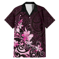 Matariki New Zealand Family Matching Mermaid Dress and Hawaiian Shirt Maori Pattern Pink Galaxy LT05 Dad's Shirt - Short Sleeve Pink - Polynesian Pride