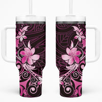Matariki New Zealand Tumbler With Handle Maori Pattern Pink Galaxy