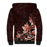 Matariki New Zealand Sherpa Hoodie Maori Pattern Red Galaxy LT05 - Polynesian Pride
