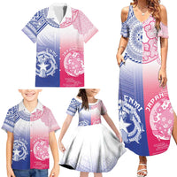 Custom Northern Mariana Islands And Japan Together Family Matching Summer Maxi Dress and Hawaiian Shirt LT05 - Polynesian Pride