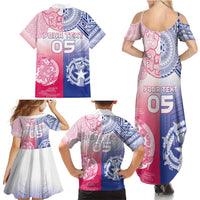 Custom Northern Mariana Islands And Japan Together Family Matching Summer Maxi Dress and Hawaiian Shirt LT05 - Polynesian Pride
