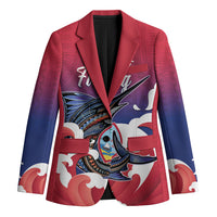 Guam Blue Marlin Fishing Blazer Polynesian Style