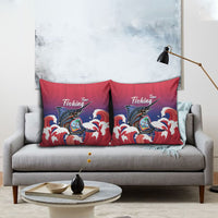 Guam Blue Marlin Fishing Pillow Cover Polynesian Style