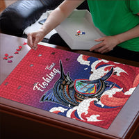 Guam Blue Marlin Fishing Puzzle Polynesian Style