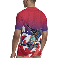 Guam Blue Marlin Fishing Rugby Jersey Polynesian Style