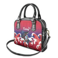 Guam Blue Marlin Fishing Shoulder Handbag Polynesian Style