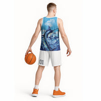 Hawaii Blue Marlin Fishing Basketball Jersey