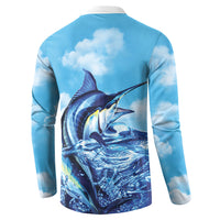 Hawaii Blue Marlin Fishing Button Sweatshirt