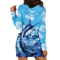 Hawaii Blue Marlin Fishing Hoodie Dress