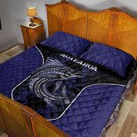 New Zealand Aotearoa Quilt Bed Set Blue Marlin Fishing Maori Pattern