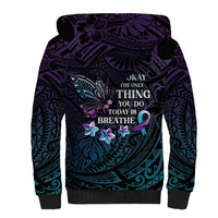 Polynesia Suicide Prevention Awareness Sherpa Hoodie Keep Going The World Needs You