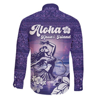 Aloha Hawaii Kauai Island Family Matching Off Shoulder Maxi Dress and Hawaiian Shirt Hula Till You Drop LT05 - Polynesian Pride