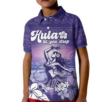 Aloha Hawaii Kauai Island Kid Polo Shirt Hula Till You Drop