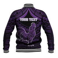 Personalised Hawaii Kauai Island Baseball Jacket Rooster Tribal Tattoo Simple Style