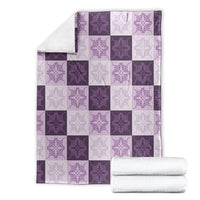 Lavender Manta Ray Hawaiian Quilt Motif Blanket
