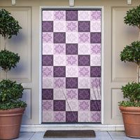Lavender Manta Ray Hawaiian Quilt Motif Door Cover