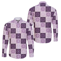 Lavender Manta Ray Hawaiian Quilt Motif Family Matching Tank Maxi Dress and Hawaiian Shirt