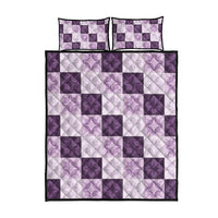Lavender Manta Ray Hawaiian Quilt Motif Quilt Bed Set