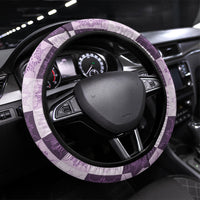 Lavender Manta Ray Hawaiian Quilt Motif Steering Wheel Cover