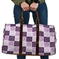 Lavender Manta Ray Hawaiian Quilt Motif Travel Bag