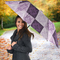 Lavender Manta Ray Hawaiian Quilt Motif Umbrella