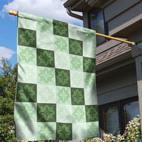 Sage Green Manta Ray Hawaiian Quilt Motif Garden Flag