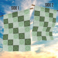 Sage Green Manta Ray Hawaiian Quilt Motif Garden Flag