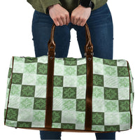 Sage Green Manta Ray Hawaiian Quilt Motif Travel Bag