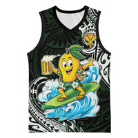 Aloha Hawaii Mango Surfing Basketball Jersey Polynesian Style