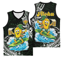 Aloha Hawaii Mango Surfing Basketball Jersey Polynesian Style