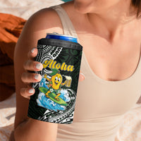 Aloha Hawaii Mango Surfing 4 in 1 Can Cooler Tumbler Polynesian Style