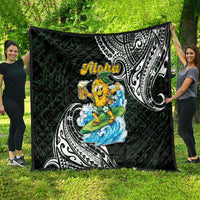 Aloha Hawaii Mango Surfing Quilt Polynesian Style