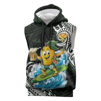 Aloha Hawaii Mango Surfing Sleeveless Hoodie Polynesian Style