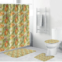 Vintage Hawaii Mango Bathroom Set Yellow Green Hawaiian Palaka