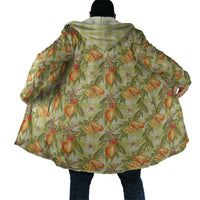 Vintage Hawaii Mango Cloak Yellow Green Hawaiian Palaka