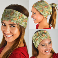 Vintage Hawaii Mango Neck Gaiter Yellow Green Hawaiian Palaka