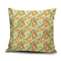 Vintage Hawaii Mango Pillow Cover Yellow Green Hawaiian Palaka