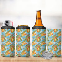 Vintage Hawaii Mango 4 in 1 Can Cooler Tumbler Blue Hawaiian Palaka