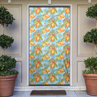 Vintage Hawaii Mango Door Cover Blue Hawaiian Palaka