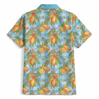 Vintage Hawaii Mango Hawaiian Shirt Blue Hawaiian Palaka
