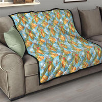 Vintage Hawaii Mango Quilt Blue Hawaiian Palaka