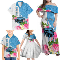 Personalized Fiji Day Family Matching Off Shoulder Maxi Dress and Hawaiian Shirt Tanoa Hibiscus Fijian Tapa Masi Pattern LT05 - Polynesian Pride